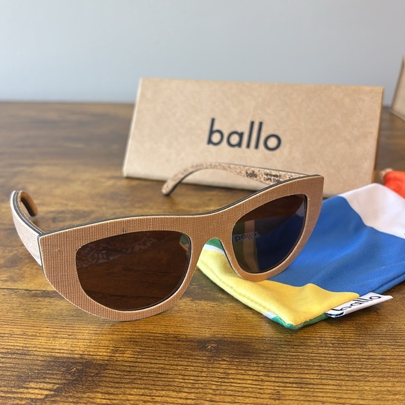Ballo Rae Sunglasses NWT cork hemp cosmo - Picture 9 of 9